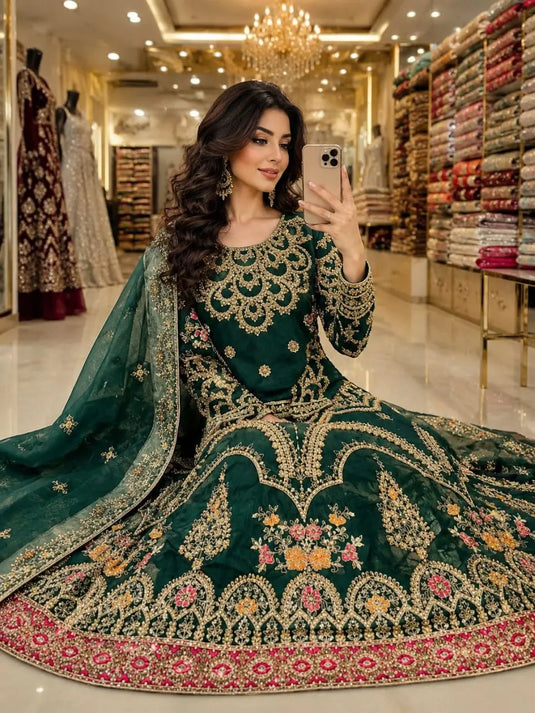 NF 04 B GRN TANVEER COLLECTION